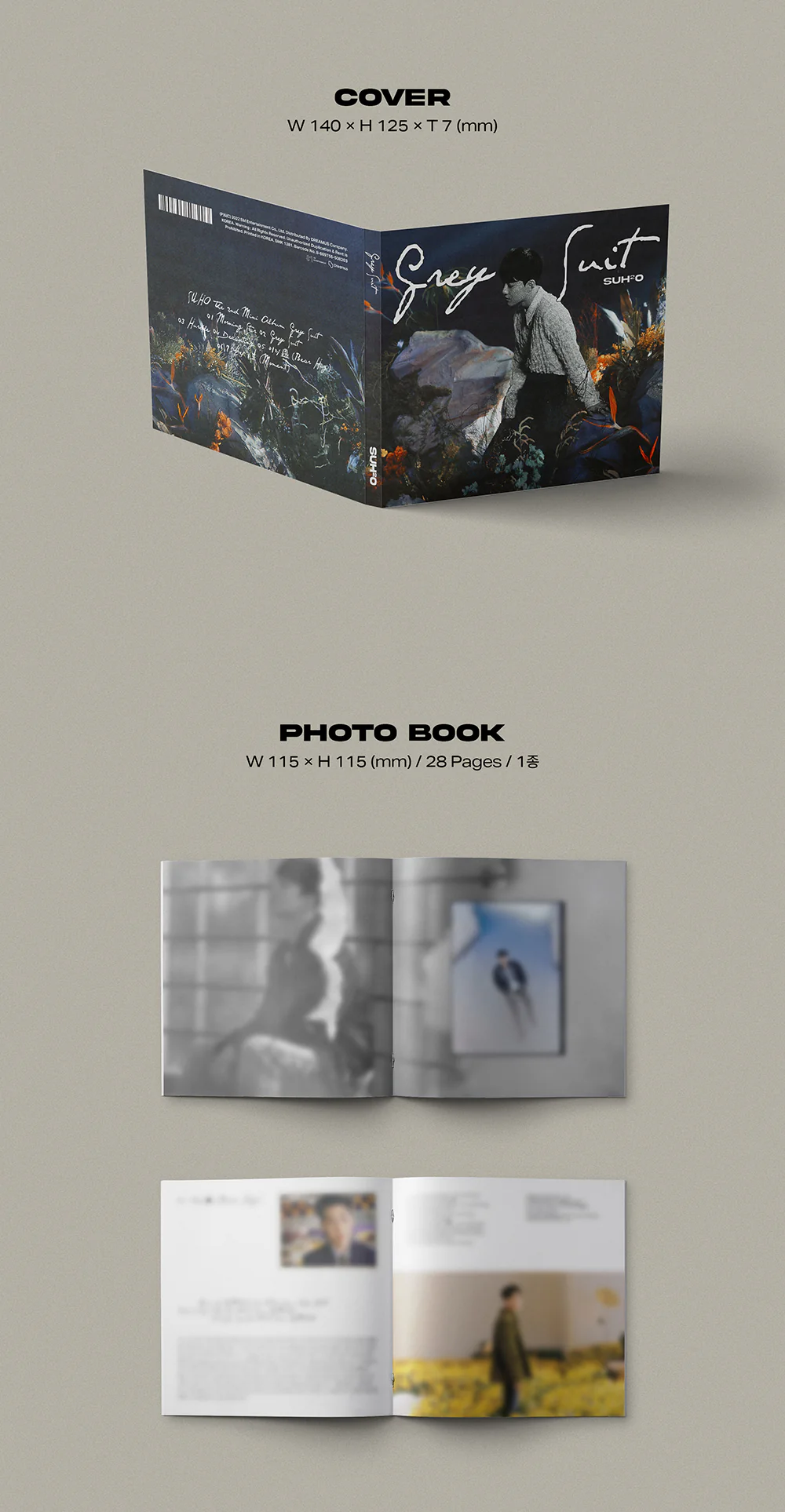 EXO SUHO - Grey Suit [Digipack ver.] 2nd Mini Album+Free Gift - Image 3