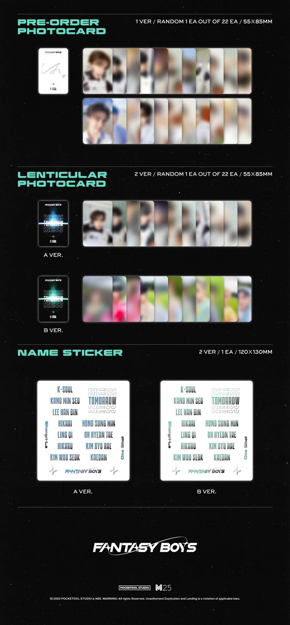 FANTASY BOYS - 1st Mini Album New Tomorrow CD+Pre-Order Benefit - Image 5