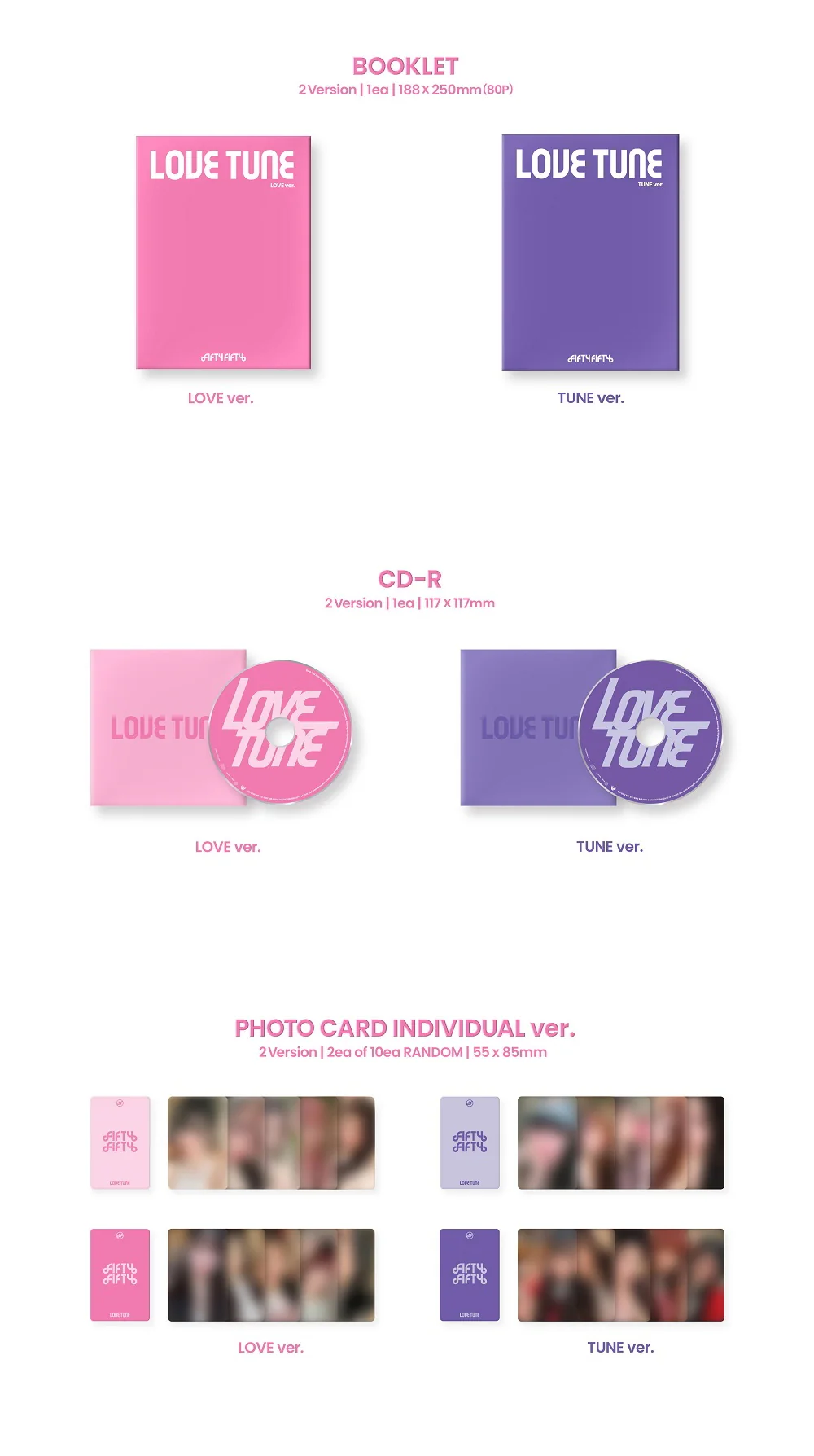 FIFTY FIFTY - 2nd Mini Album Love Tune CD - Image 3