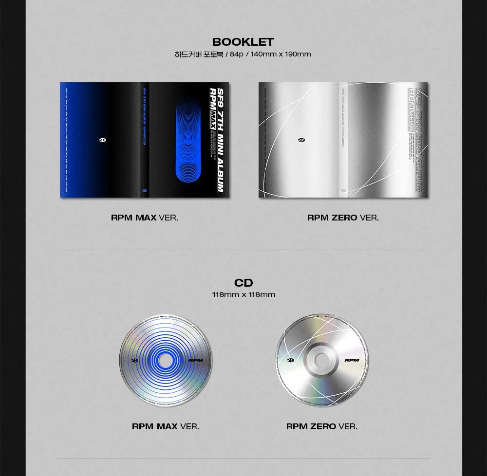 FNC SF9 - RPM [Random ver.] (7th Mini Album) Album+Extra Photocards Set - Image 2