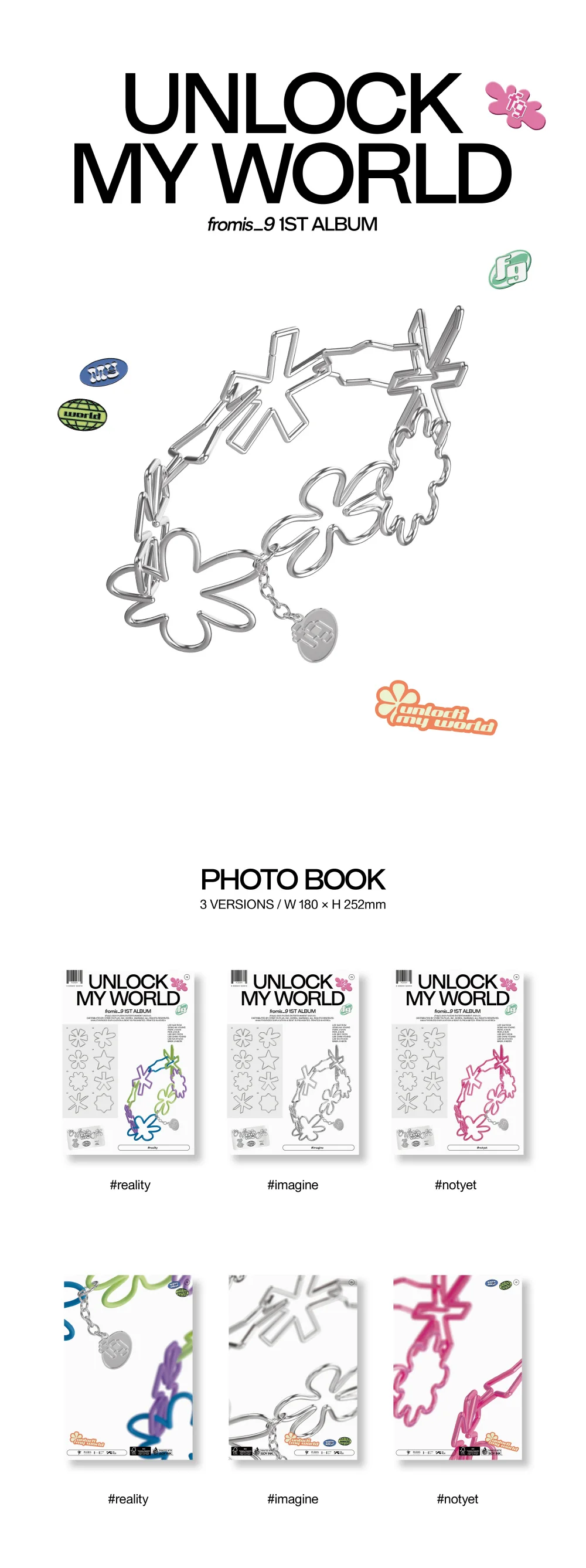 fromis_9 - Vol.1 Unlock My World CD+Extra Photocards Set - Image 2