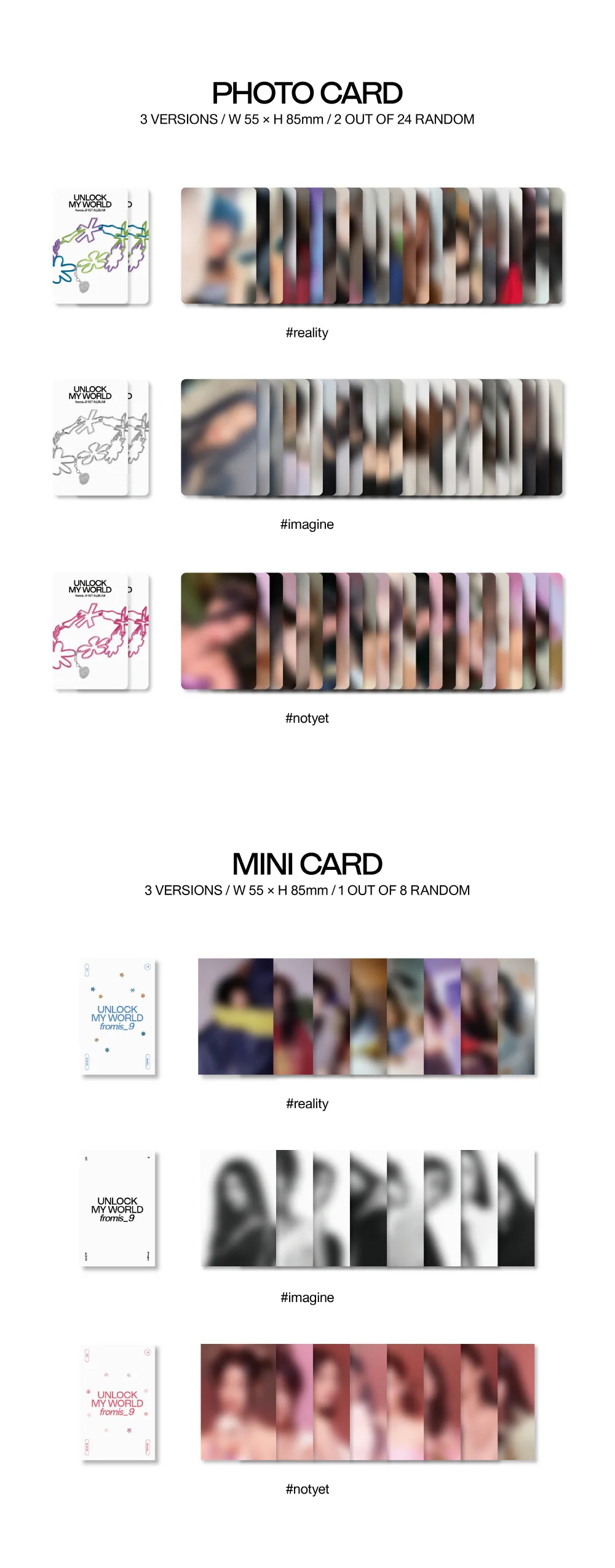 fromis_9 - Vol.1 Unlock My World CD+Extra Photocards Set - Image 4