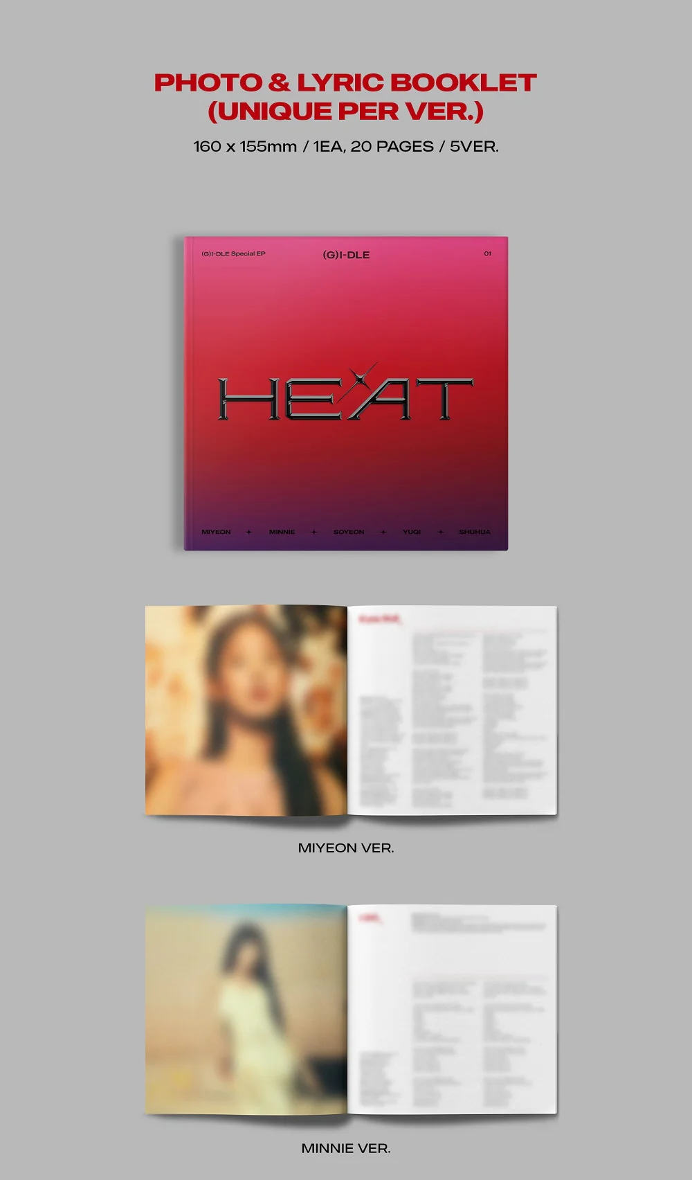 (G)I-DLE - Special Album HEAT Digipack - Member version CD+Free Gift - Image 3