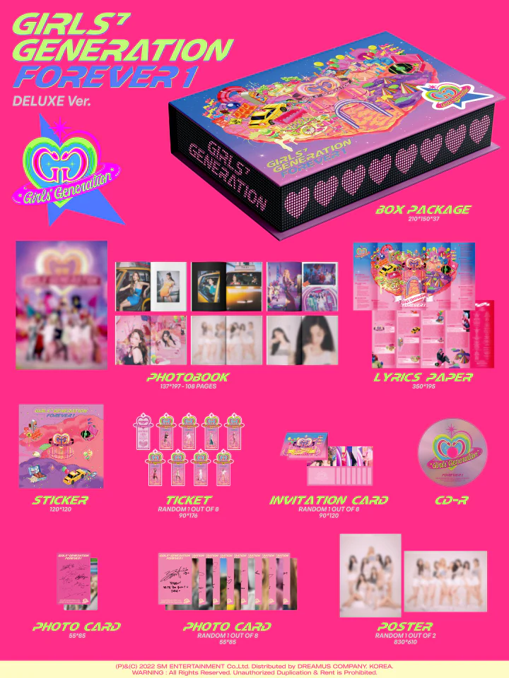 SNSD Girls' Generation - FOREVER 1 [DELUXE ver.] 7th Album+Free Gift - Image 2
