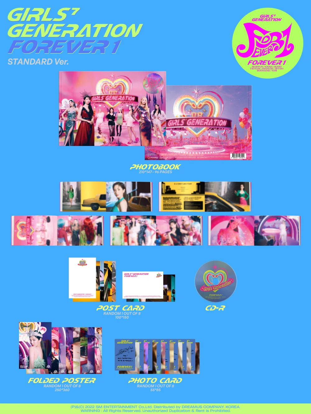 SNSD Girls' Generation - FOREVER 1 [STANDARD ver.] 7th Album+Free Gift - Image 2