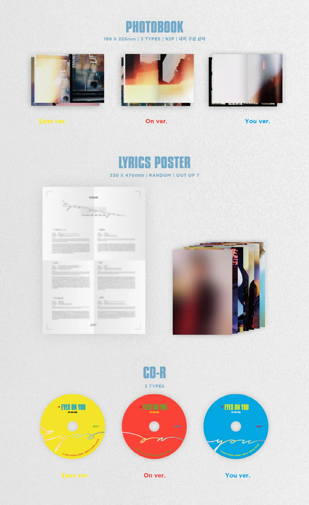 GOT7 - EYES ON YOU (Mini Album) CD [Random ver.] - Image 3