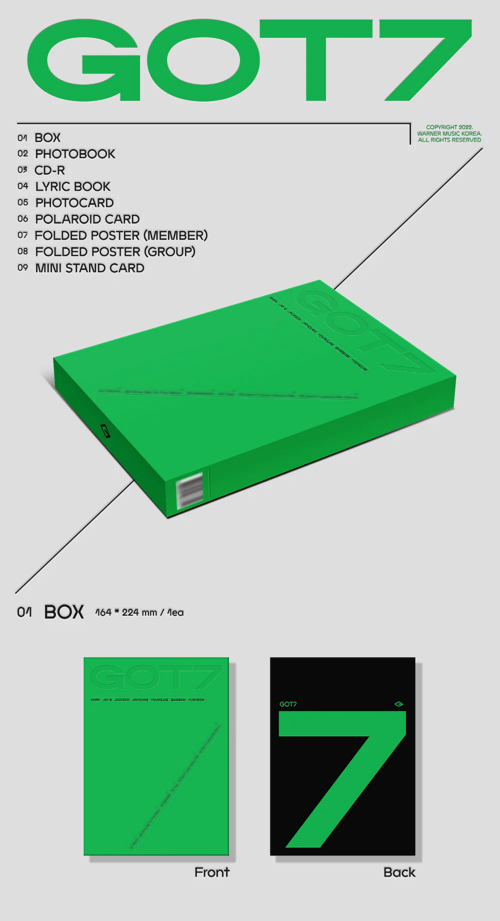 GOT7 - GOT7 Mini Album+Extra Photocards Set (Random ver.) - Image 2