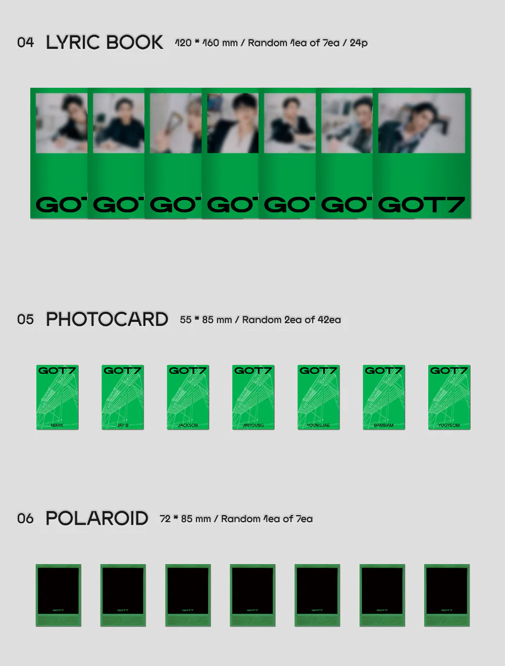 GOT7 - GOT7 Mini Album+Extra Photocards Set (Random ver.) - Image 4