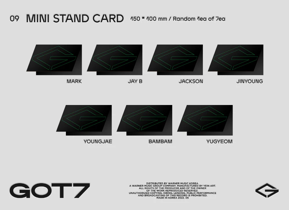 GOT7 - GOT7 Mini Album+Extra Photocards Set (Random ver.) - Image 6