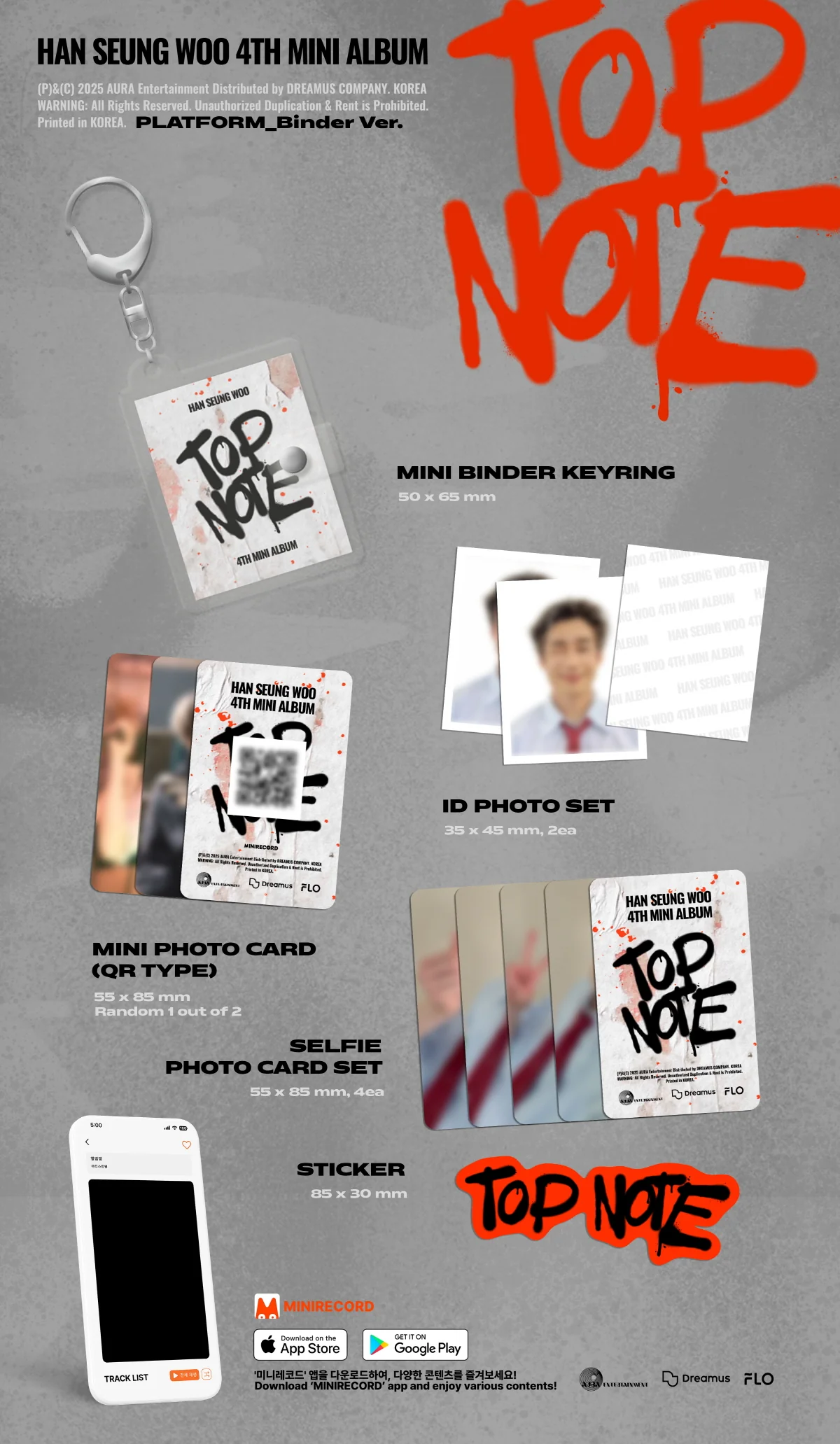 HAN SEUNG WOO - 4th Mini Album TOP NOTE [PLATFORM Binder Ver.] - Image 2