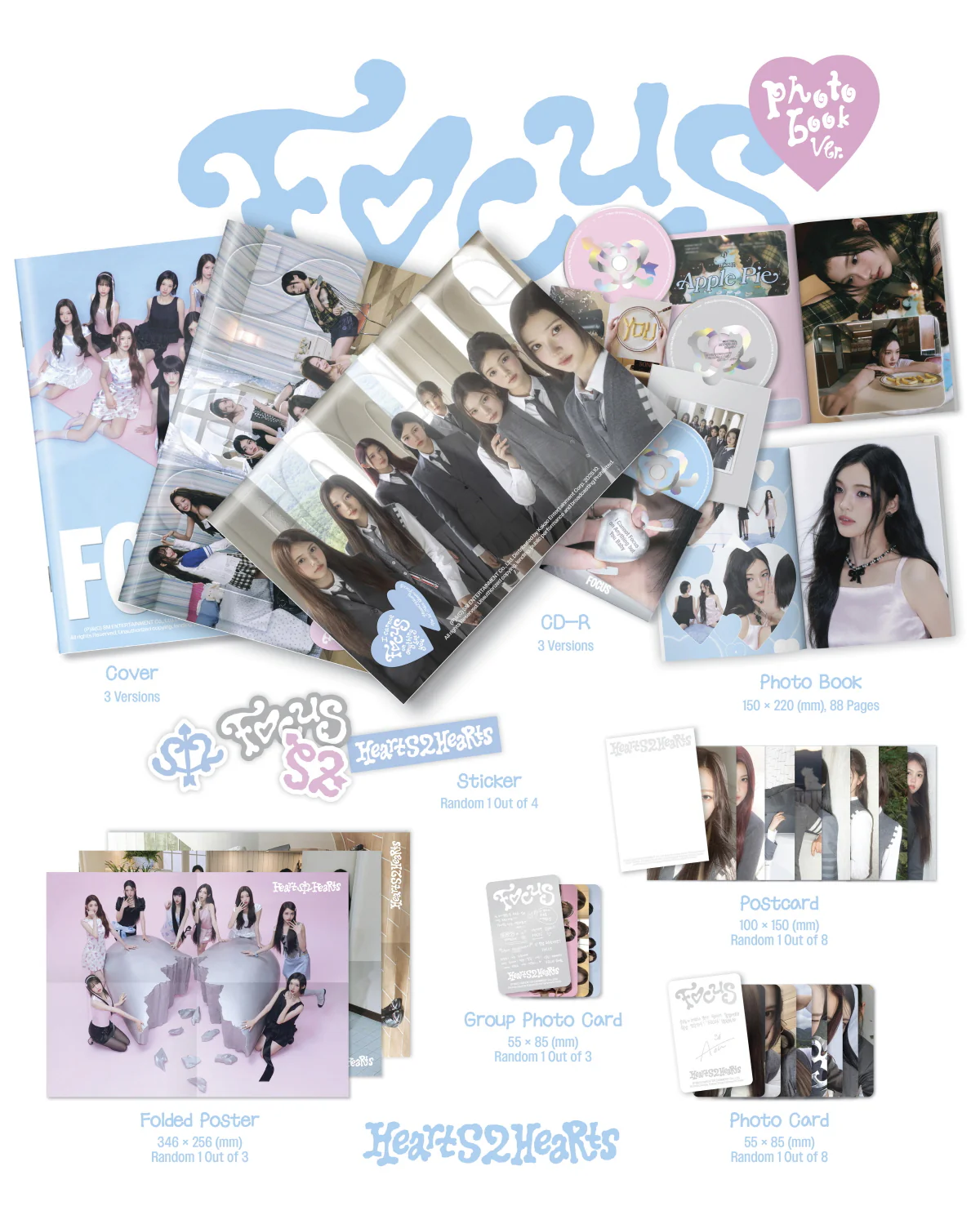 Hearts2Hearts - 1st Mini Album FOCUS [Photobook Ver.] - Image 2