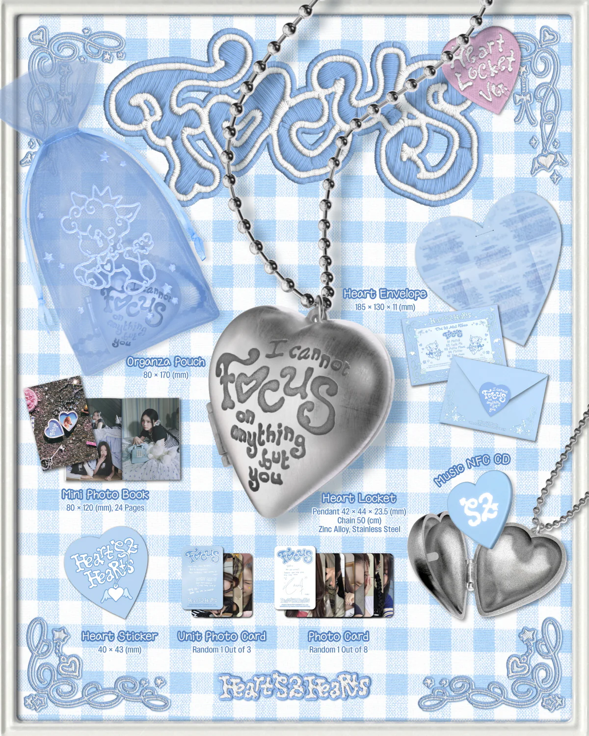Hearts2Hearts - FOCUS [Heart Locket Ver.] Smart Album - Image 2