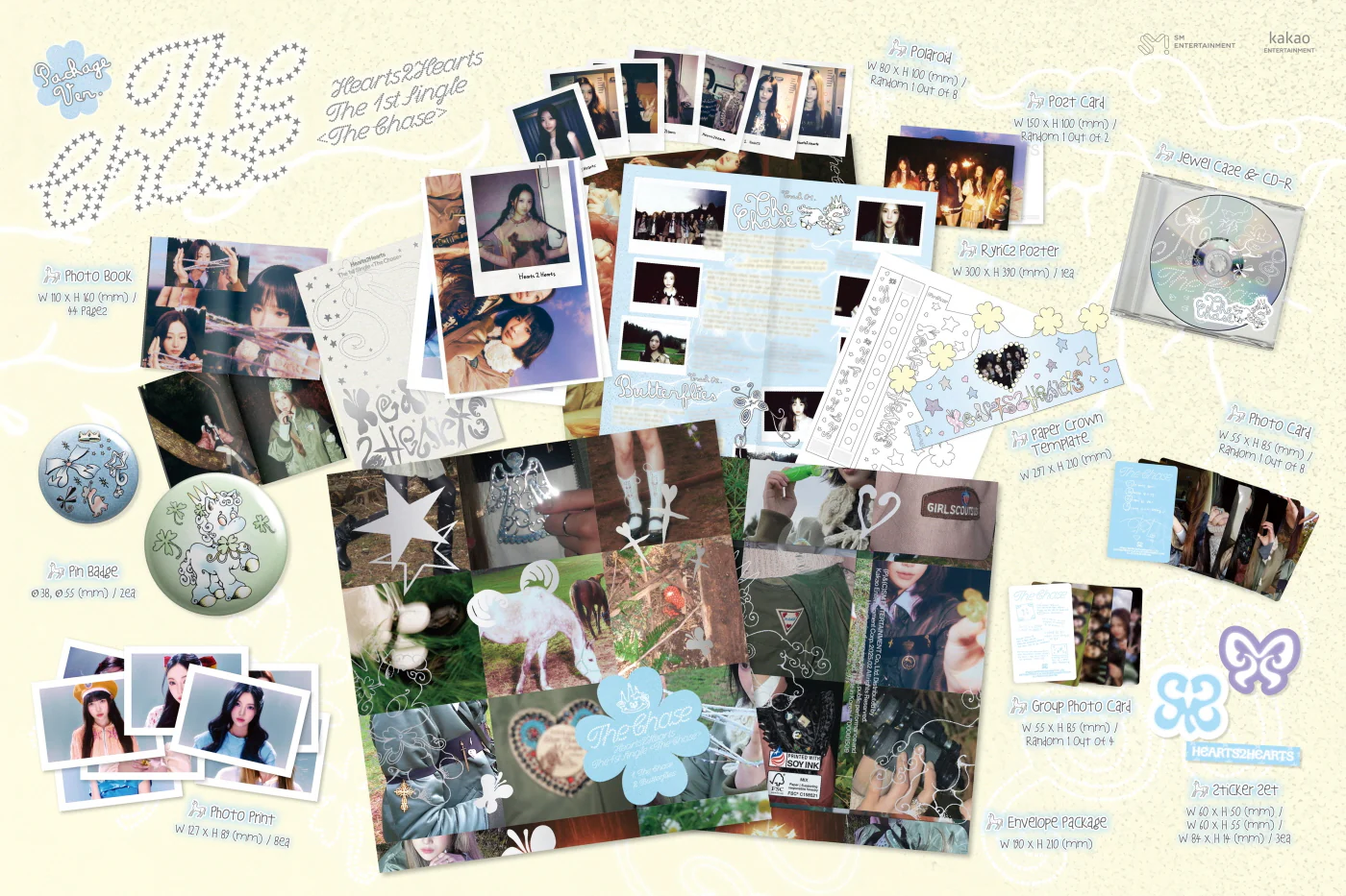 Hearts2Hearts - The Chase [Package Ver.] 1st Single Album - Image 2