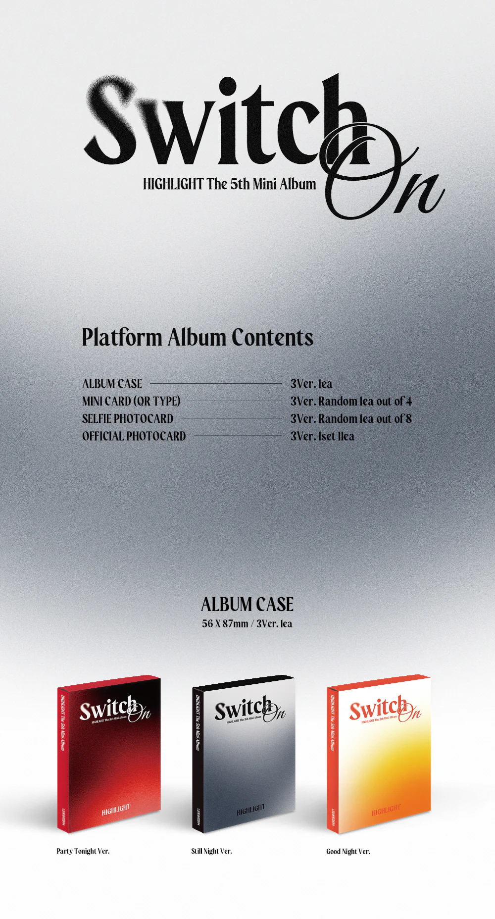 HIGHLIGHT - 5th Mini Album Switch On [Platform] - Image 2