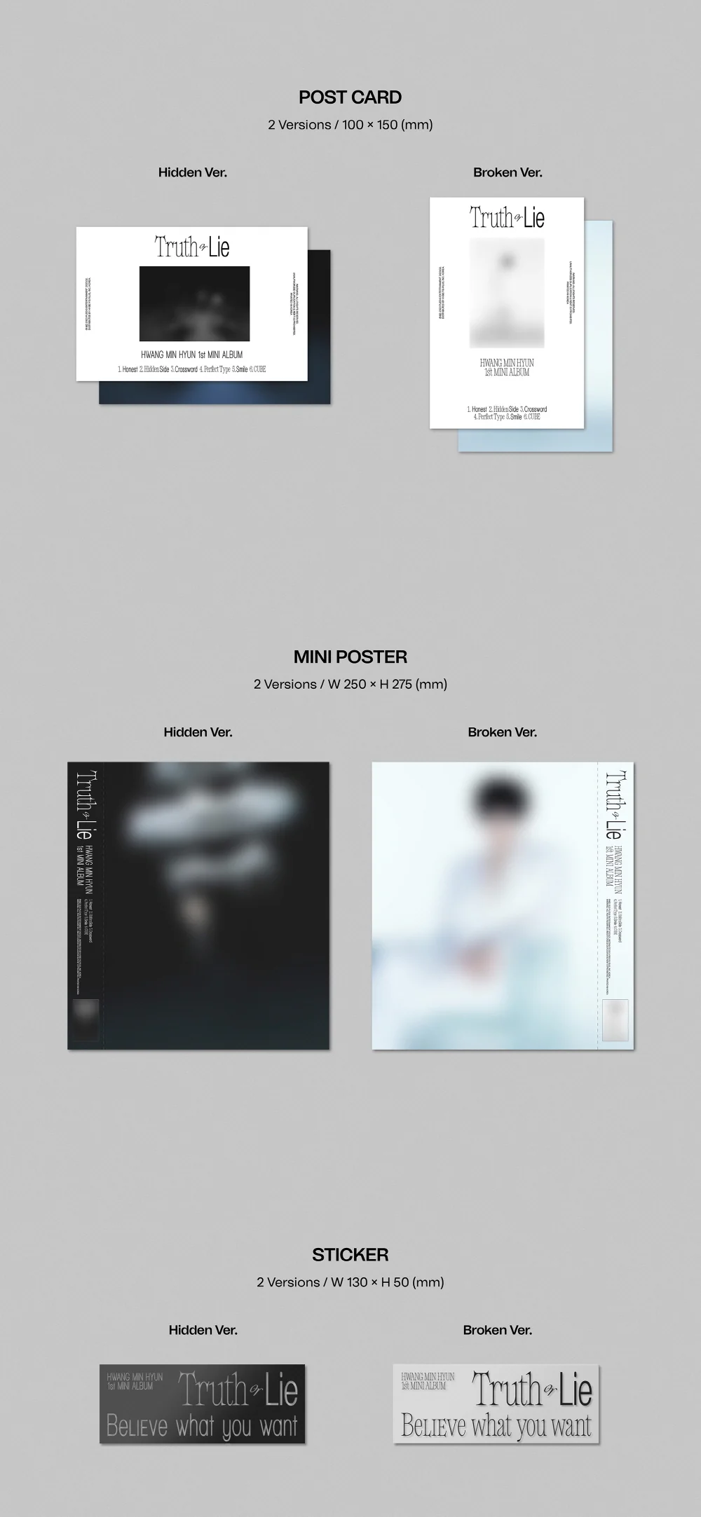 HWANG MIN HYUN NU'EST - 1st Mini Album Truth or Lie CD - Image 5