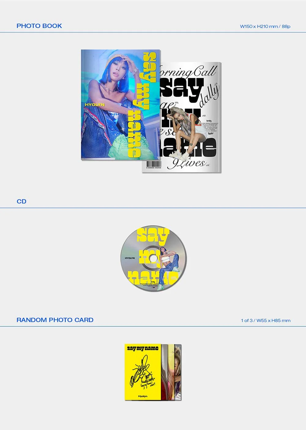 HYOLYN - SAY My Name (2nd Mini Album) CD+Photocard+Sticker+On Pack Poster - Image 3