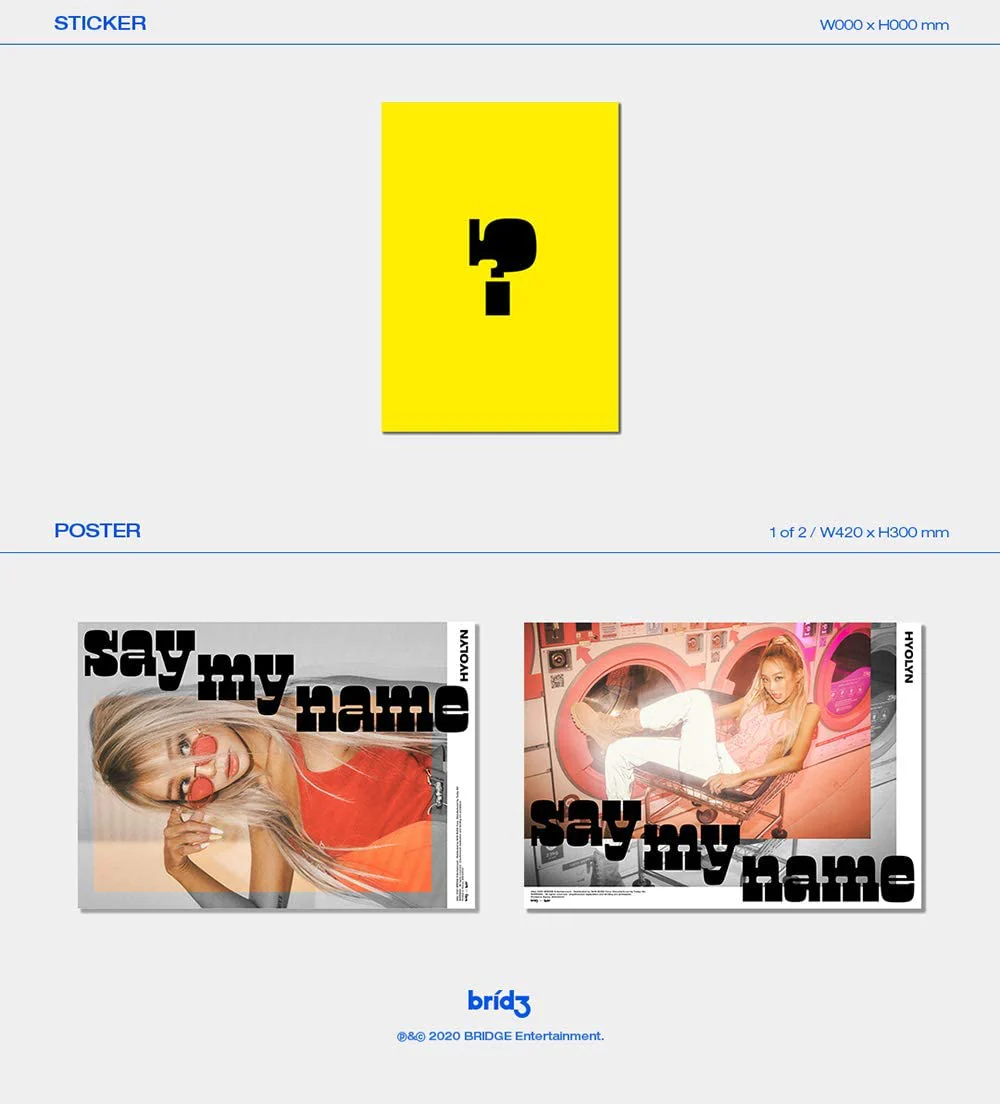 HYOLYN - SAY My Name (2nd Mini Album) CD+Photocard+Sticker+On Pack Poster - Image 4