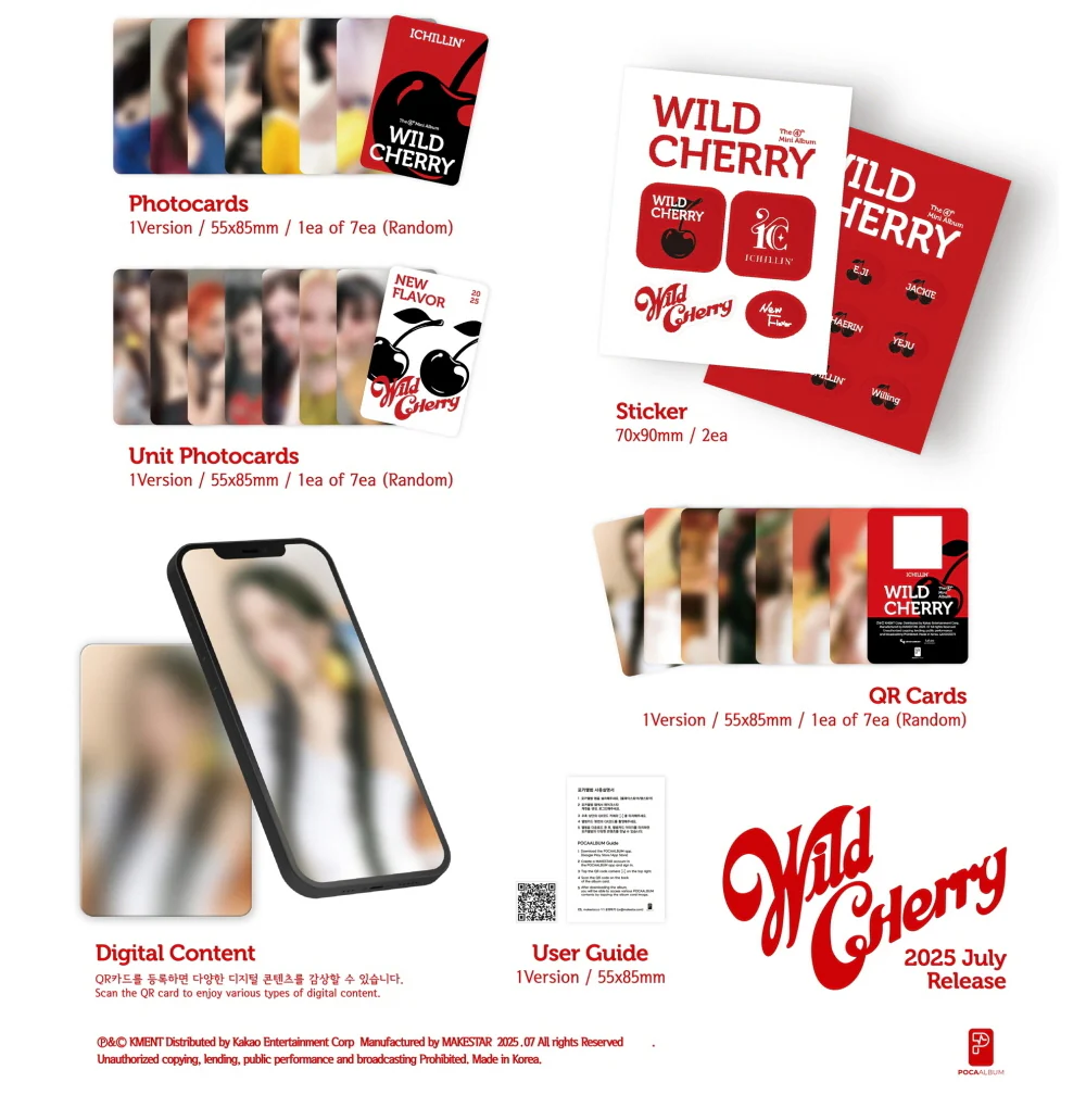 ICHILLIN' - 4th Mini Album WILD CHERRY [POCA ALBUM] - Image 3