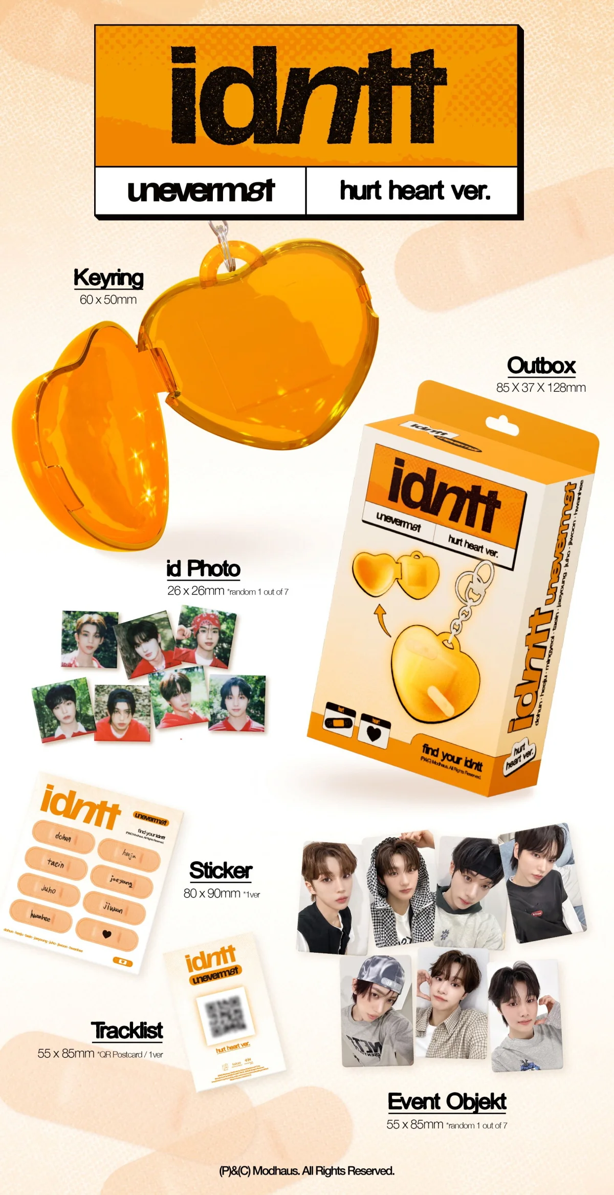 idntt - 1st Mini Album unevermet hurt heart version - Image 2