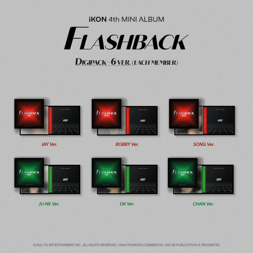 iKON - Flashback [Digipack ver.] 4th Mini Album+Extra Photocards Set - Image 3