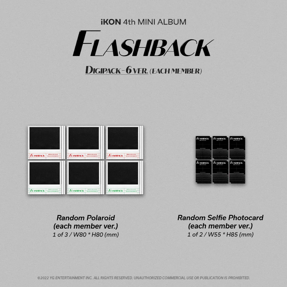 iKON - Flashback [Digipack ver.] 4th Mini Album+Extra Photocards Set - Image 6