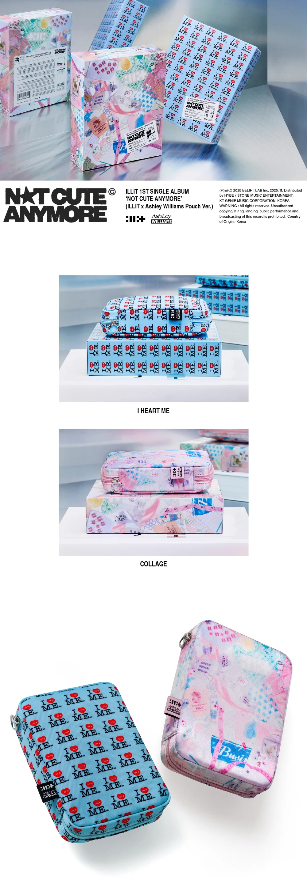 ILLIT - 1st Single Album NOT CUTE ANYMORE [ILLIT x Ashley Williams Pouch Ver.] - Image 2