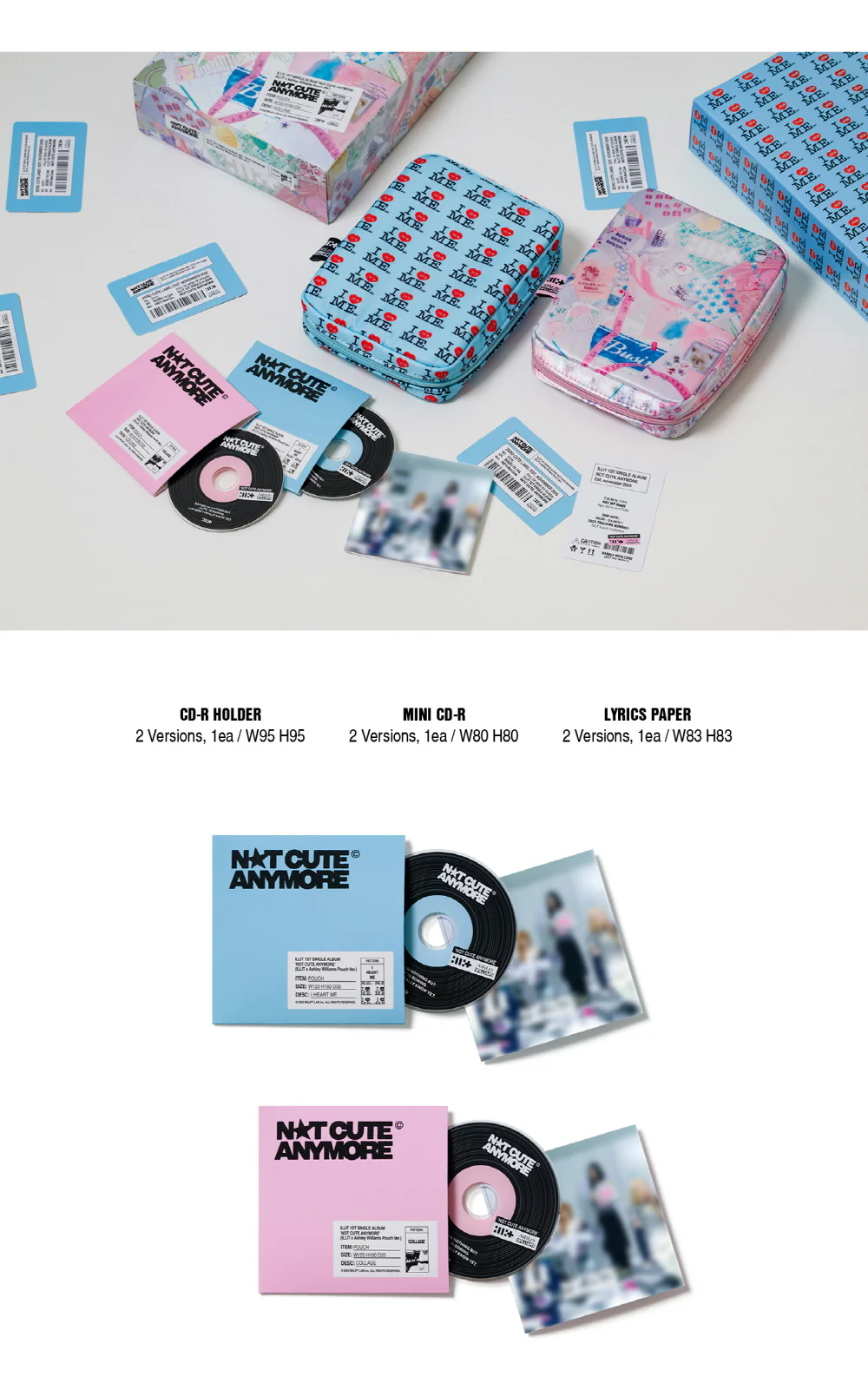 ILLIT - 1st Single Album NOT CUTE ANYMORE [ILLIT x Ashley Williams Pouch Ver.] - Image 4