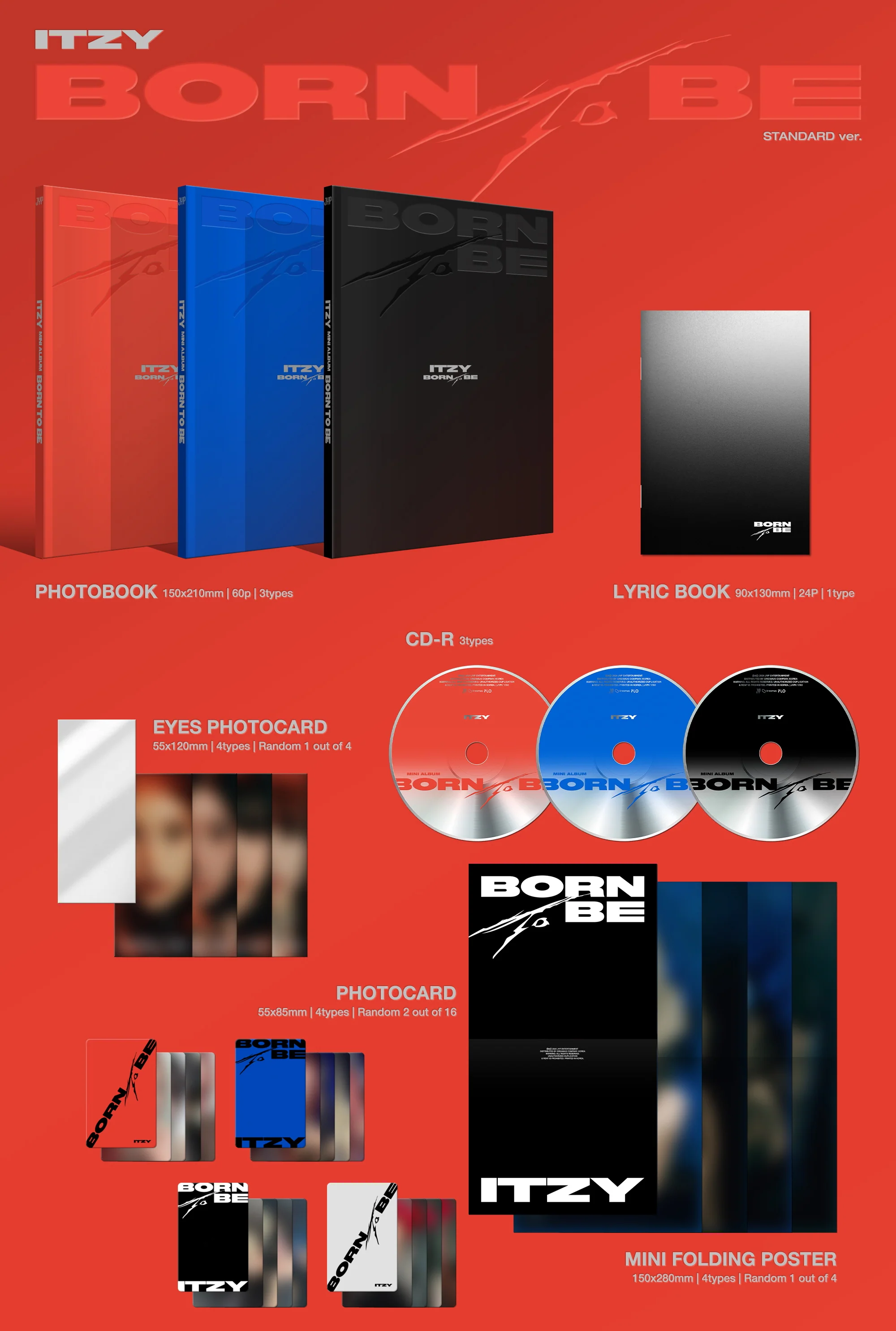 ITZY - BORN TO BE Standard version CD+Pre-Order Benefit - Image 2