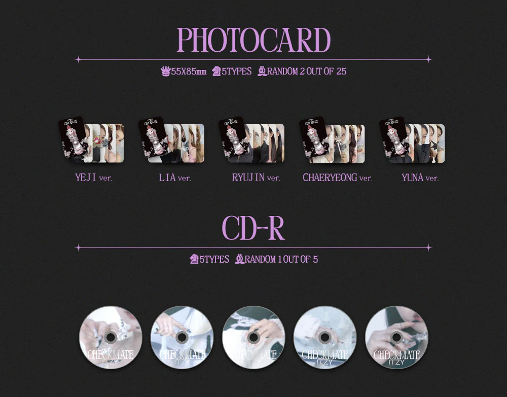 ITZY - CHECKMATE STANDARD EDITION Album+Pre-Order Benefit+Free Gift (5 ver. Set) - Image 3