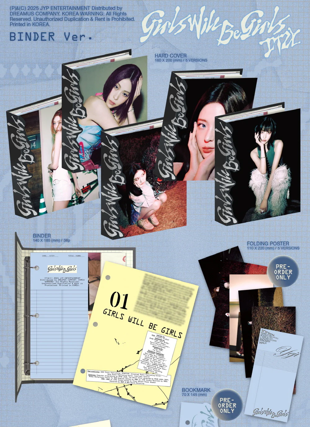 ITZY - Girls Will Be Girls [Binder Ver.] Album+Pre-Order Gift - Image 2