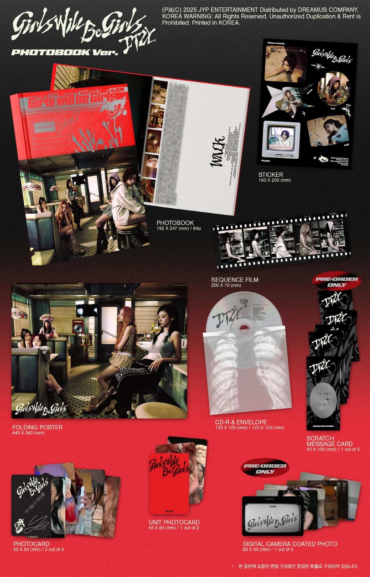 ITZY - Girls Will Be Girls [Photobook Ver.] Album+Pre-Order Gift - Image 2