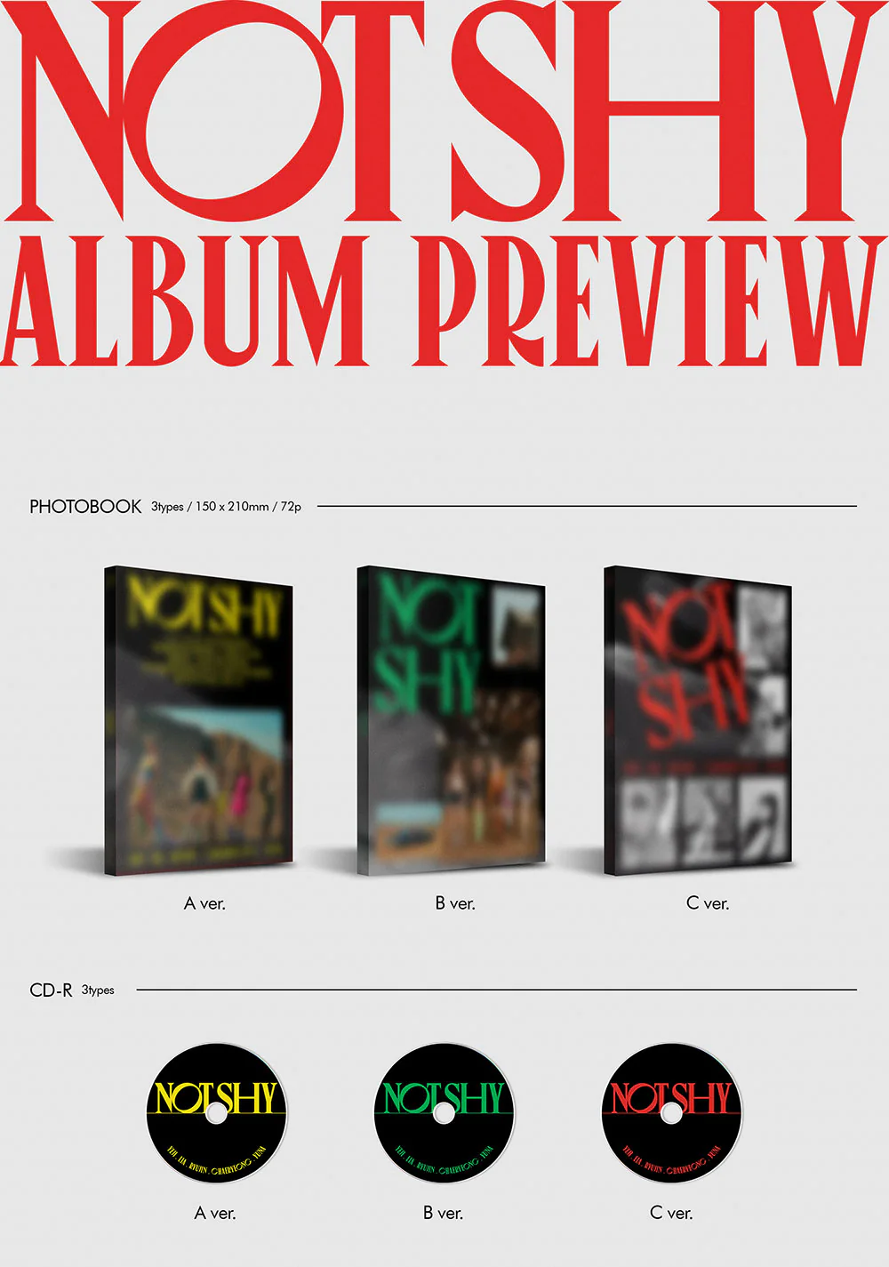 ITZY - 3rd Mini Album NOT SHY CD - Image 3