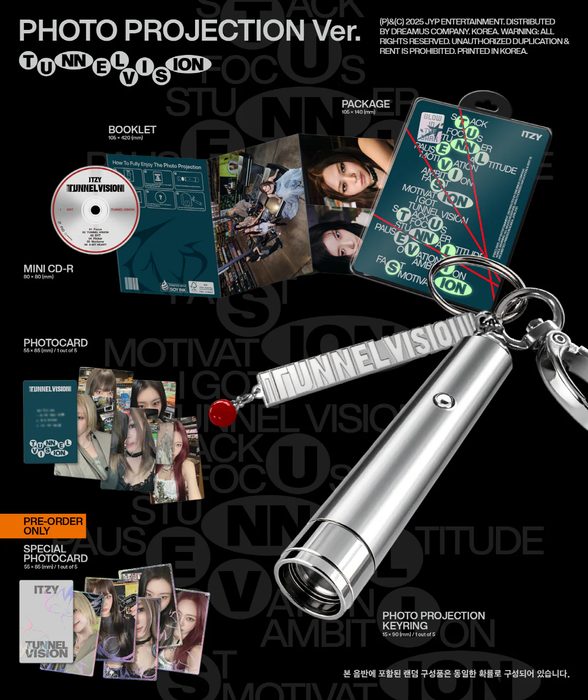 ITZY - TUNNEL VISION [Photo Projection Ver.] 11th Mini Album+Pre-Order Gift - Image 2