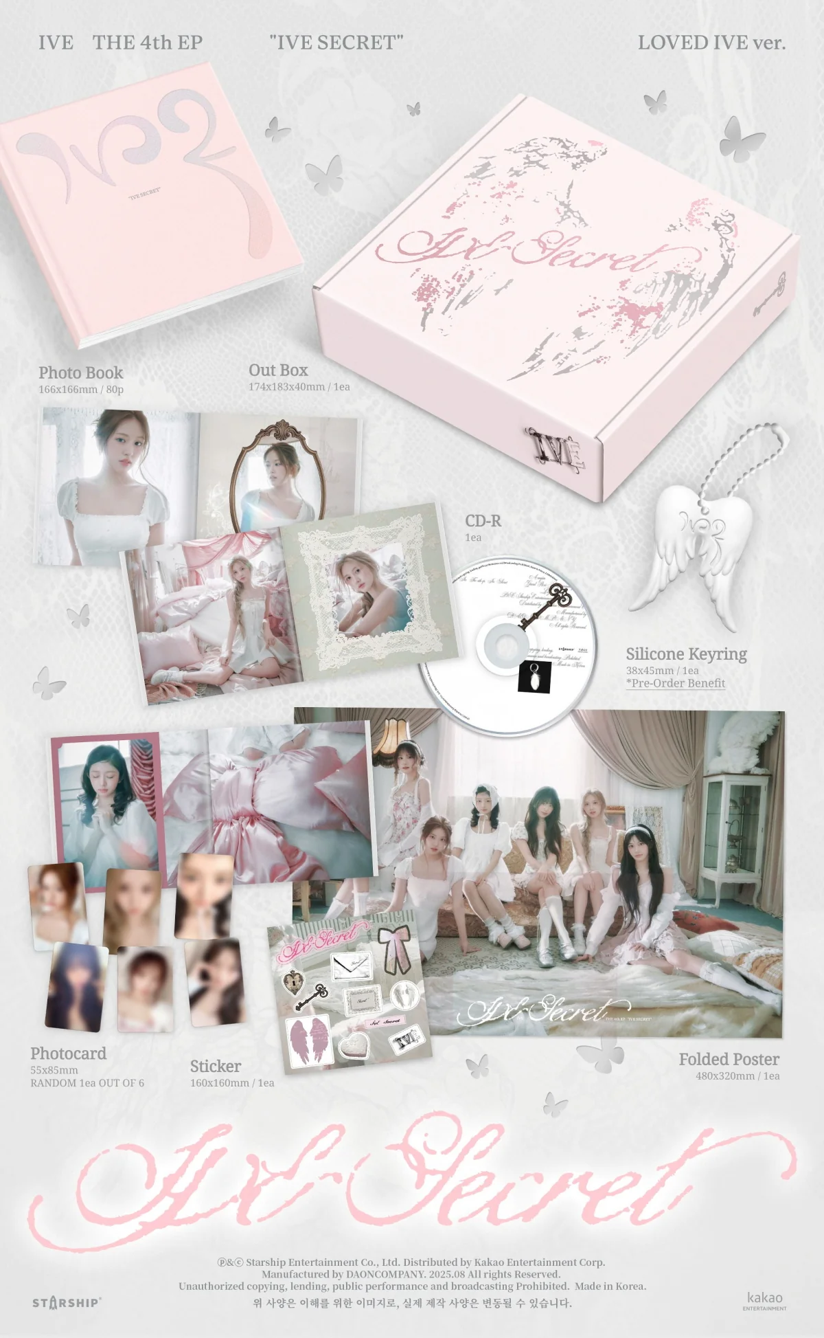 Ive - 4th EP Ive Secret 3 Standard Edition & 1 Limited Edition Set CD+Pre-Order Gift+Extra Photocards - Image 5