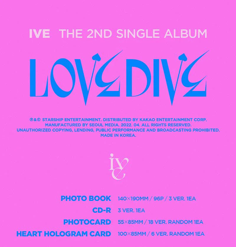IVE - 2nd Single Album LOVE DIVE CD - Image 2