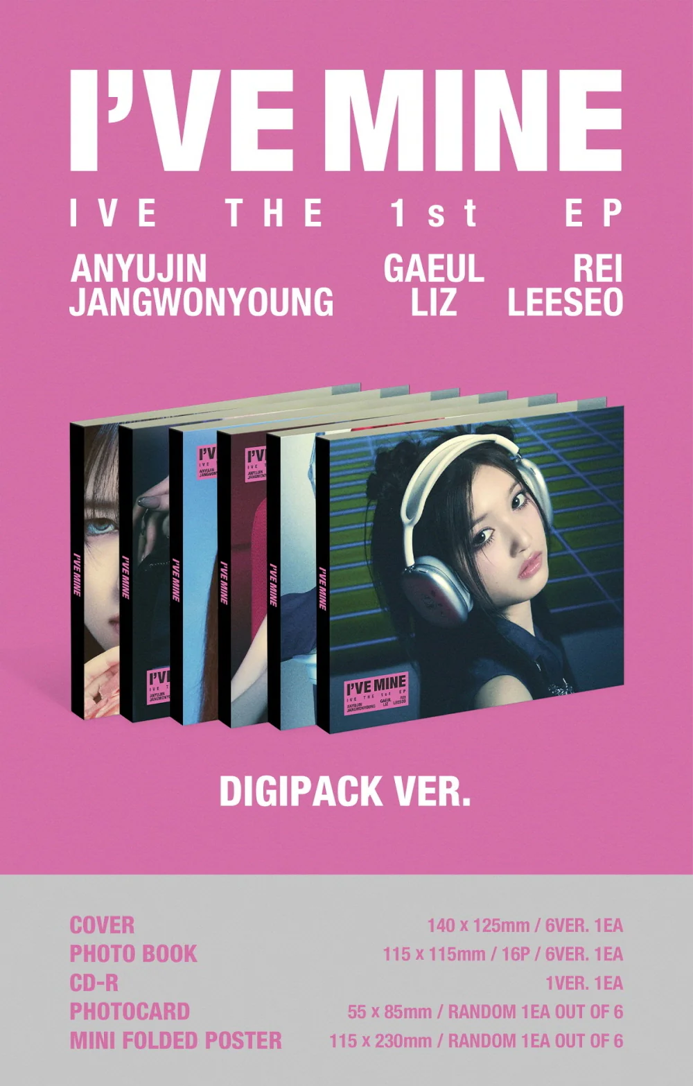 IVE - THE 1st EP I'VE MINE [Digipack Ver.] Limited Edition Album - Image 2