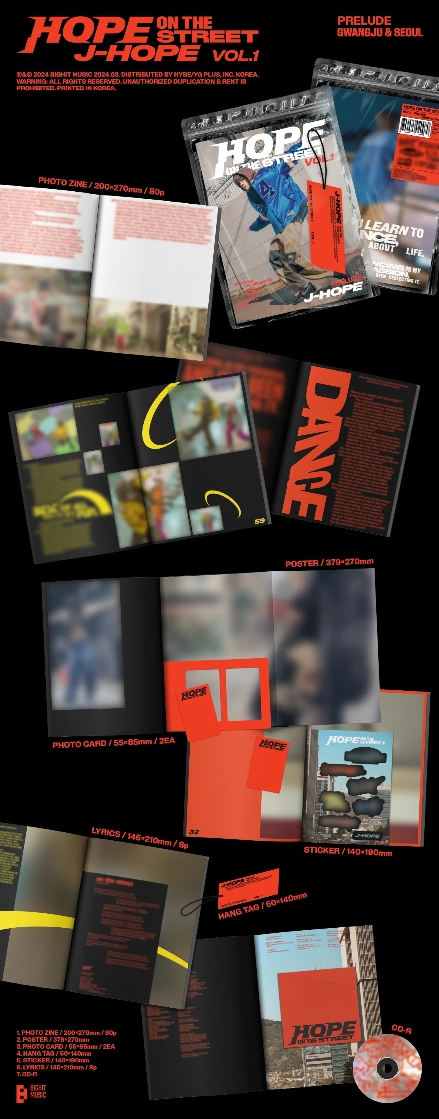 J-HOPE - HOPE ON THE STREET VOL.1 [2 ver. + Weverse Albums ver. SET] - Image 2