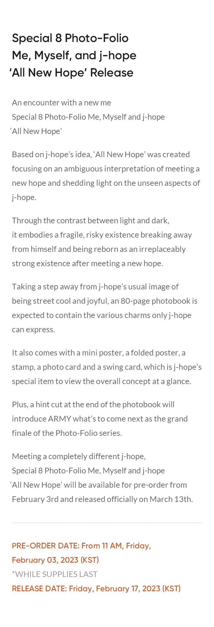 j-hope - Special 8 Photo-Folio Me, Myself, and j-hope All New Hope - Image 6