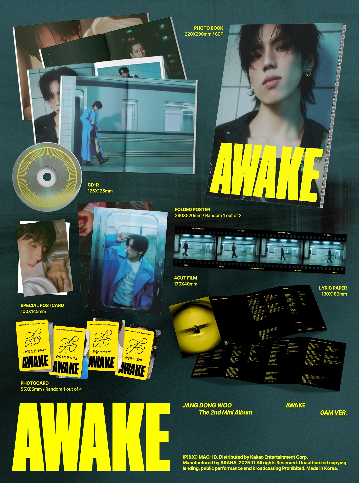 Jang Dong Woo - 2nd Mini Album Awake 0AM version CD - Image 2