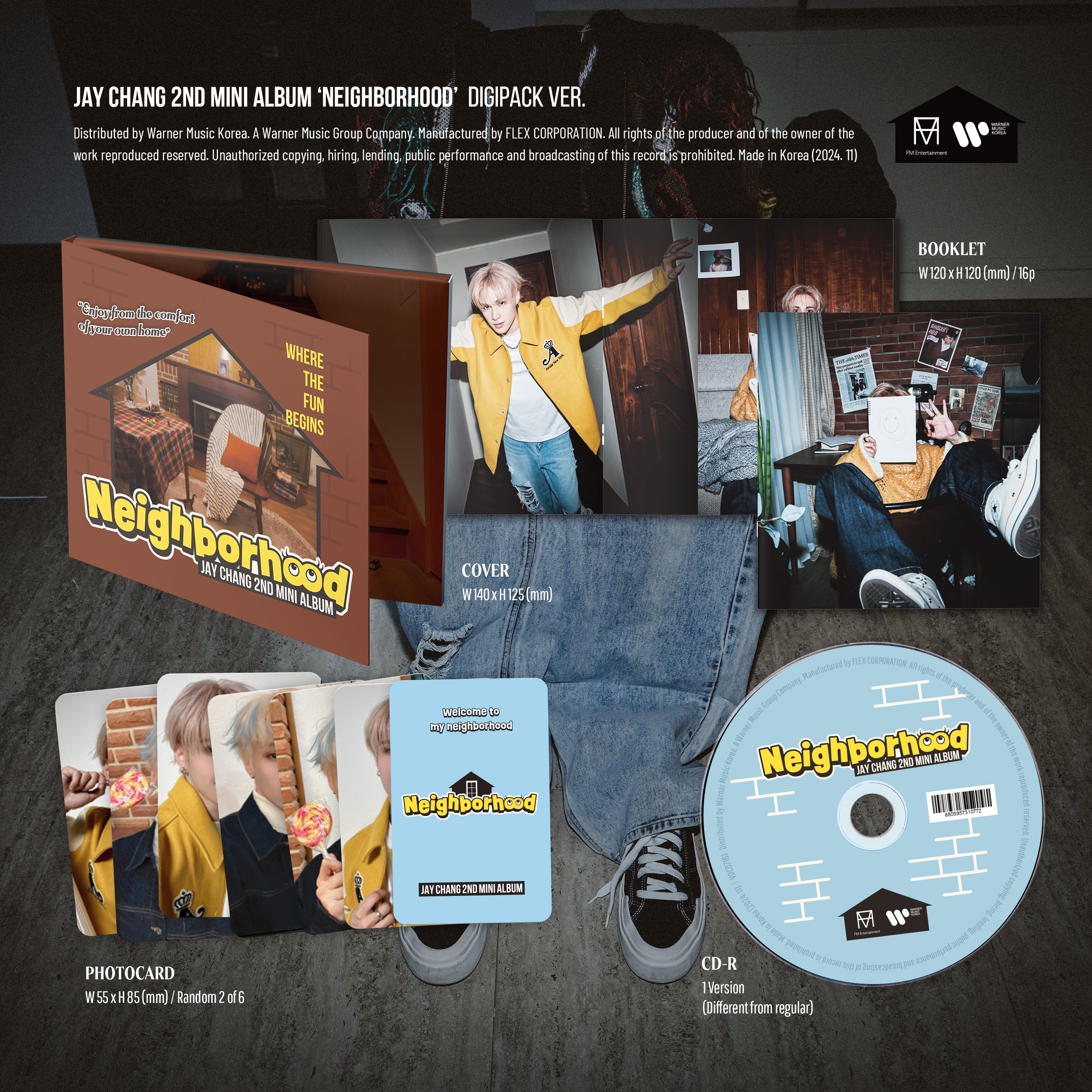 Jay Chang - 2nd Mini Album Neighborhood [Digipack Ver.] - Image 2