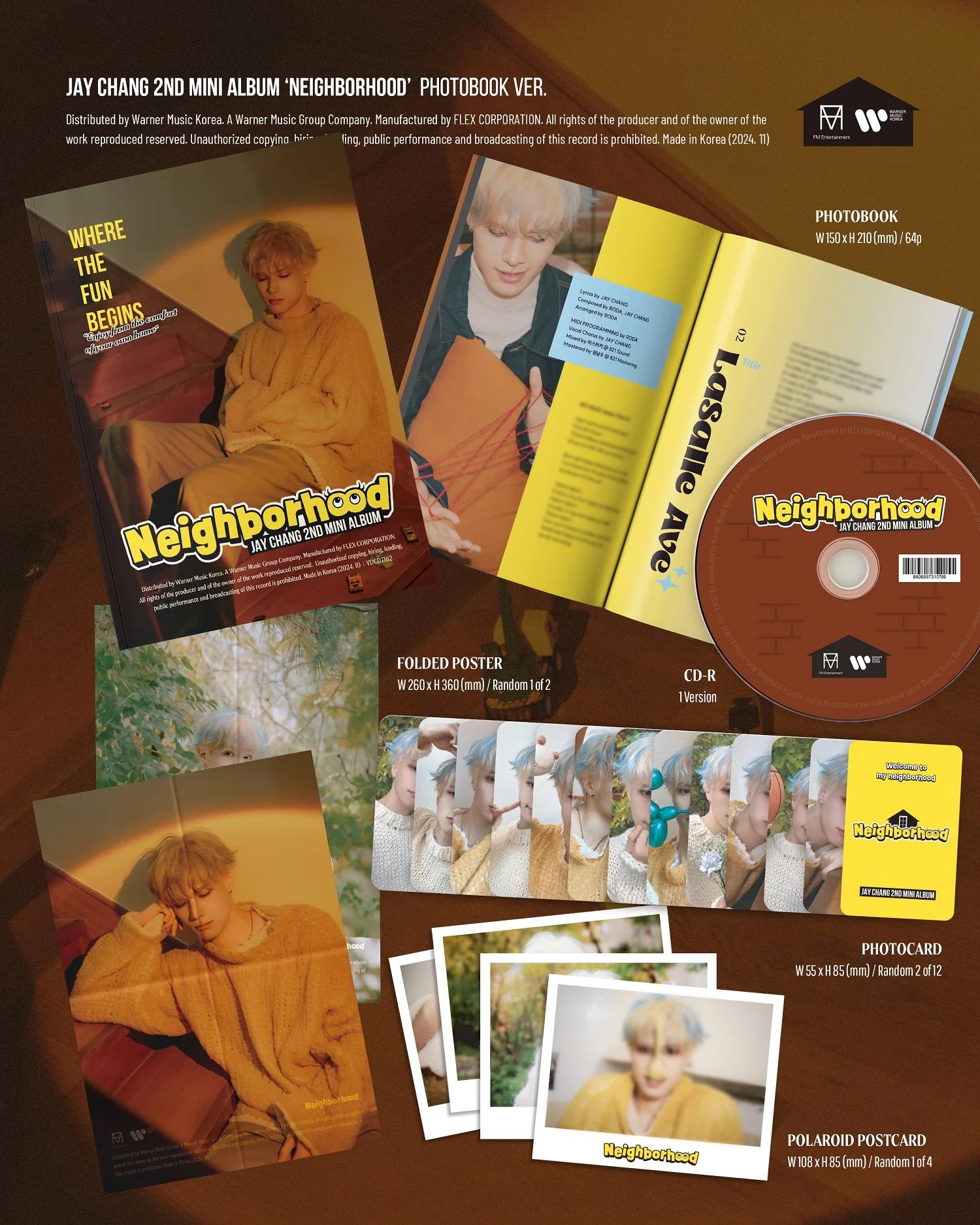 Jay Chang - 2nd Mini Album Neighborhood [Photobook Ver.] - Image 2