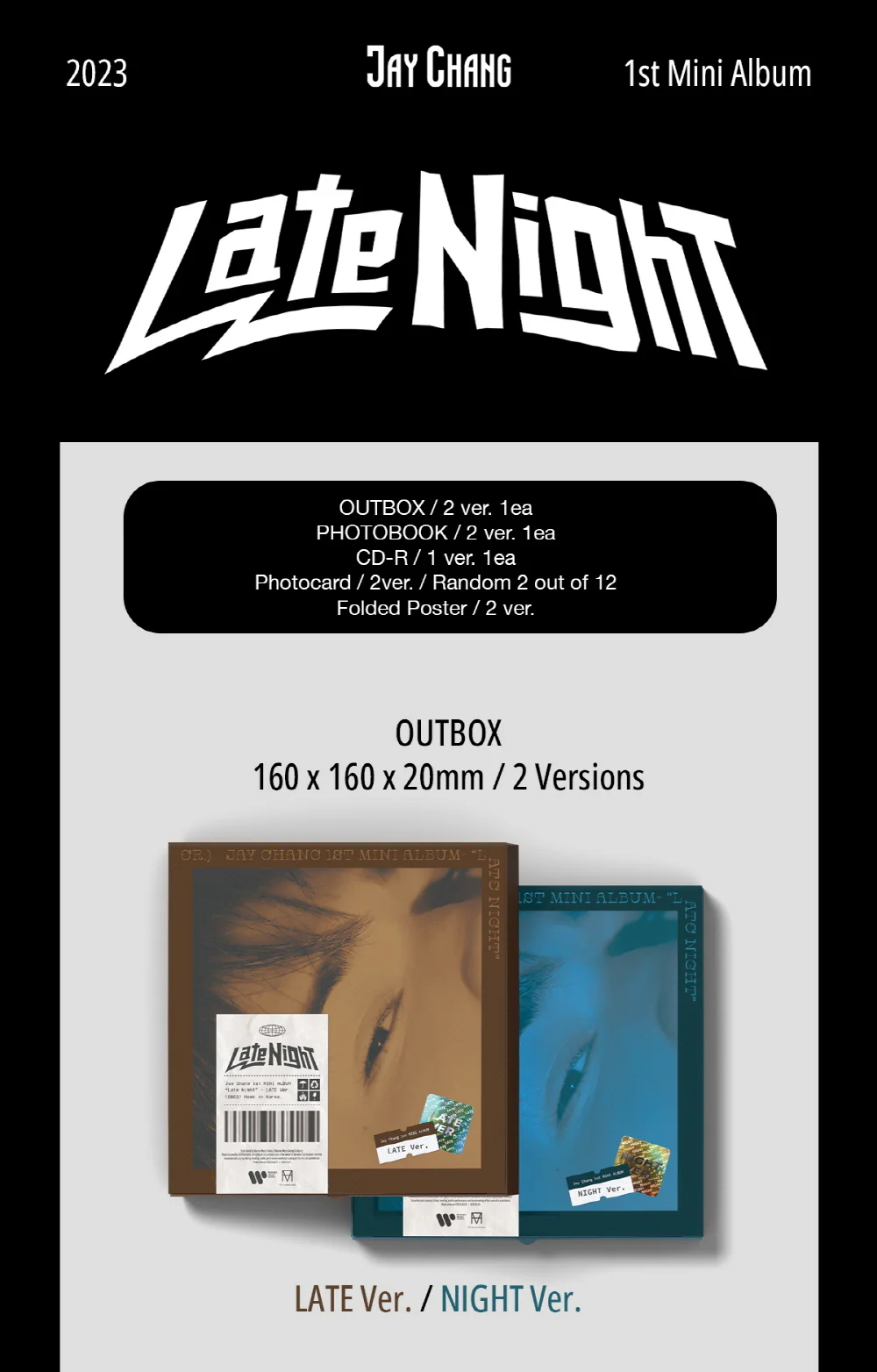 JayChang - 1st Mini Album Late Night CD - Image 2
