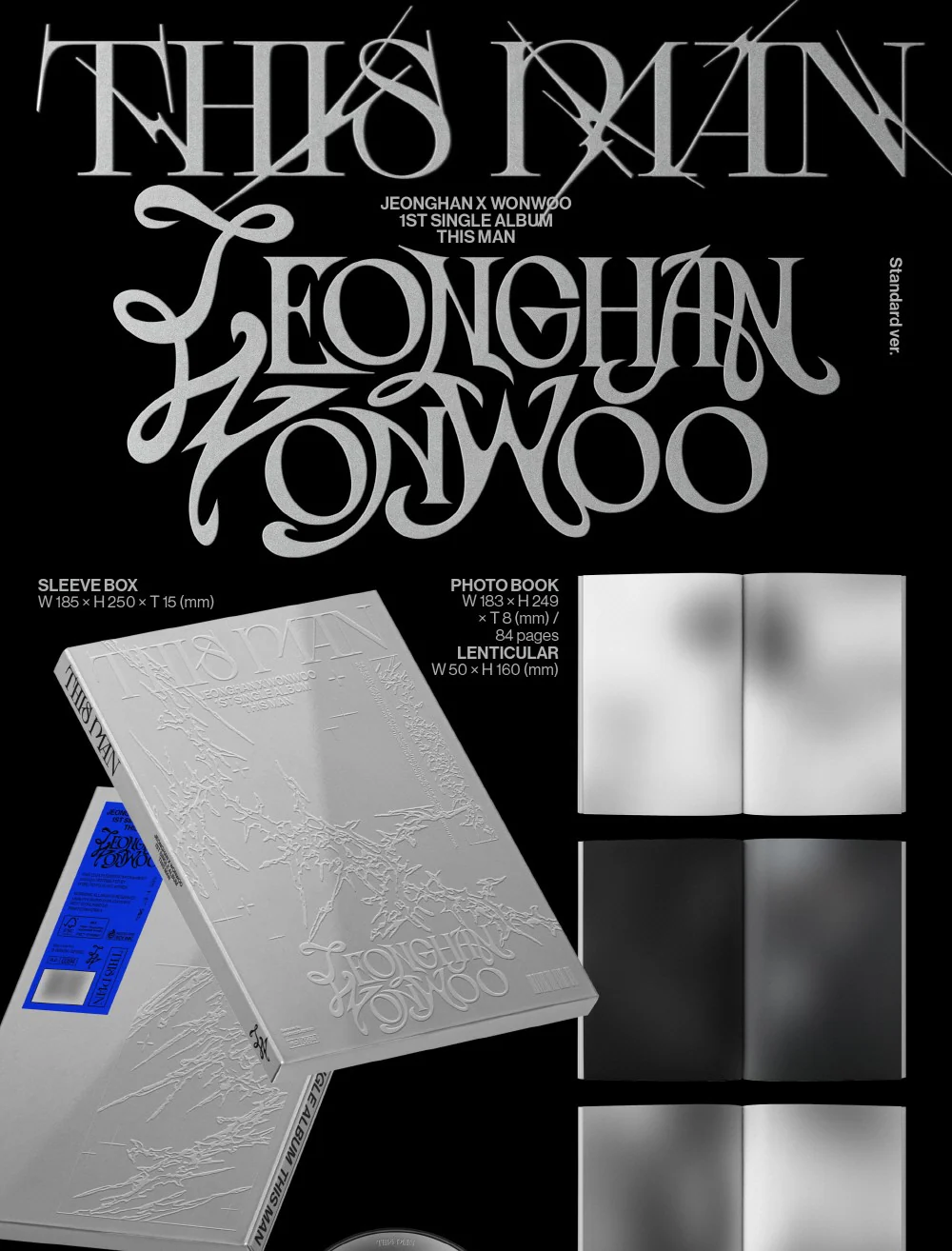 JEONGHAN X WONWOO - 1st Single Album This Man Standard version - Image 2