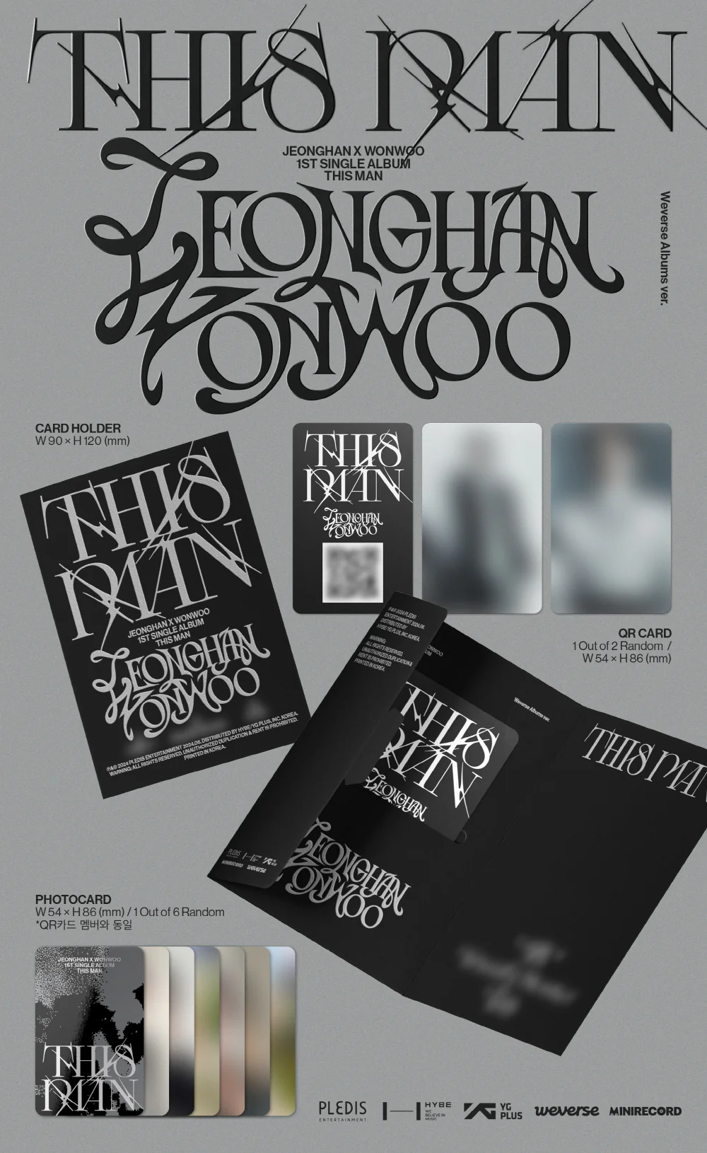 JEONGHAN X WONWOO - 1st Single Album This Man Weverse Albums version - Image 2