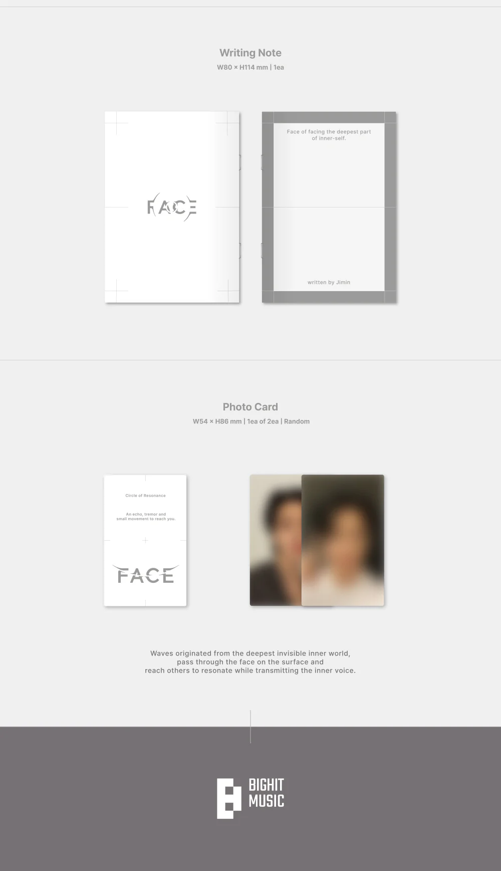 JIMIN BTS - FACE [2 Album ver. + 1 Weverse Albums ver. SET] - Image 6