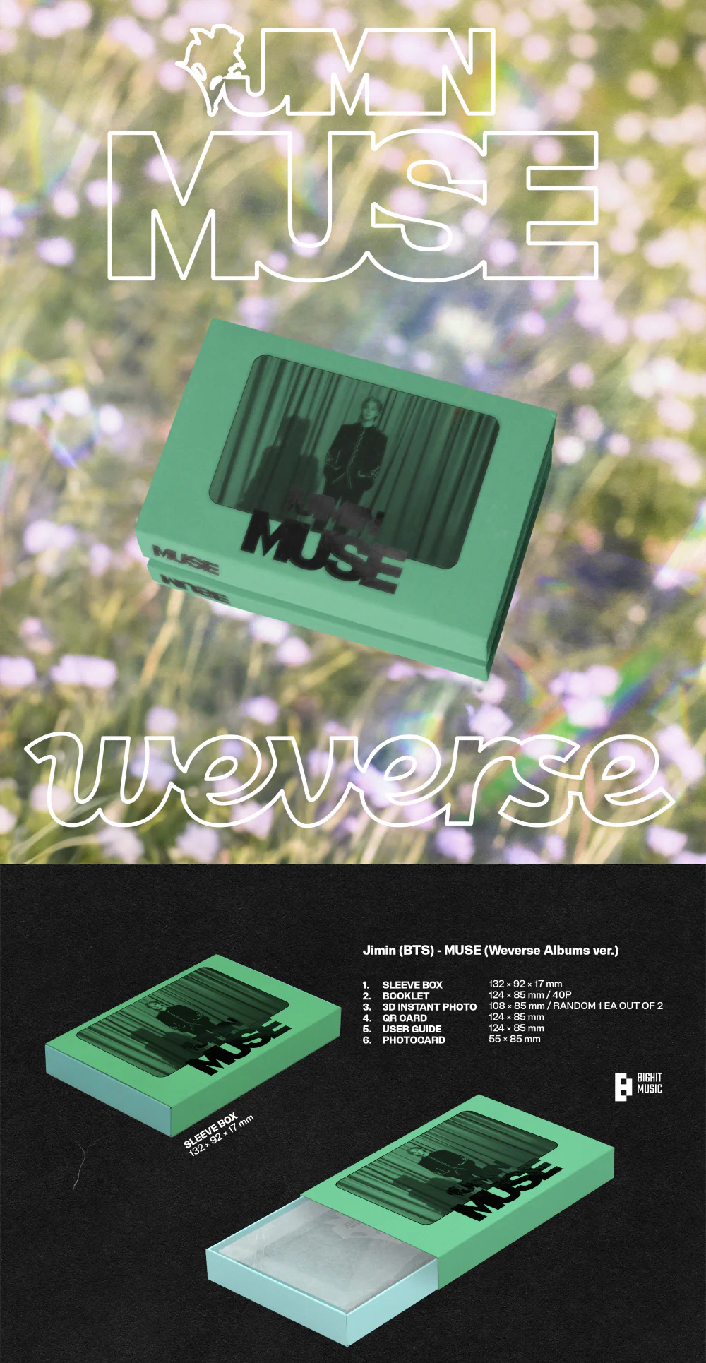 JIMIN BTS - MUSE [2 Album ver. + 1 Weverse Albums ver.] 3 ver. SET - Image 4
