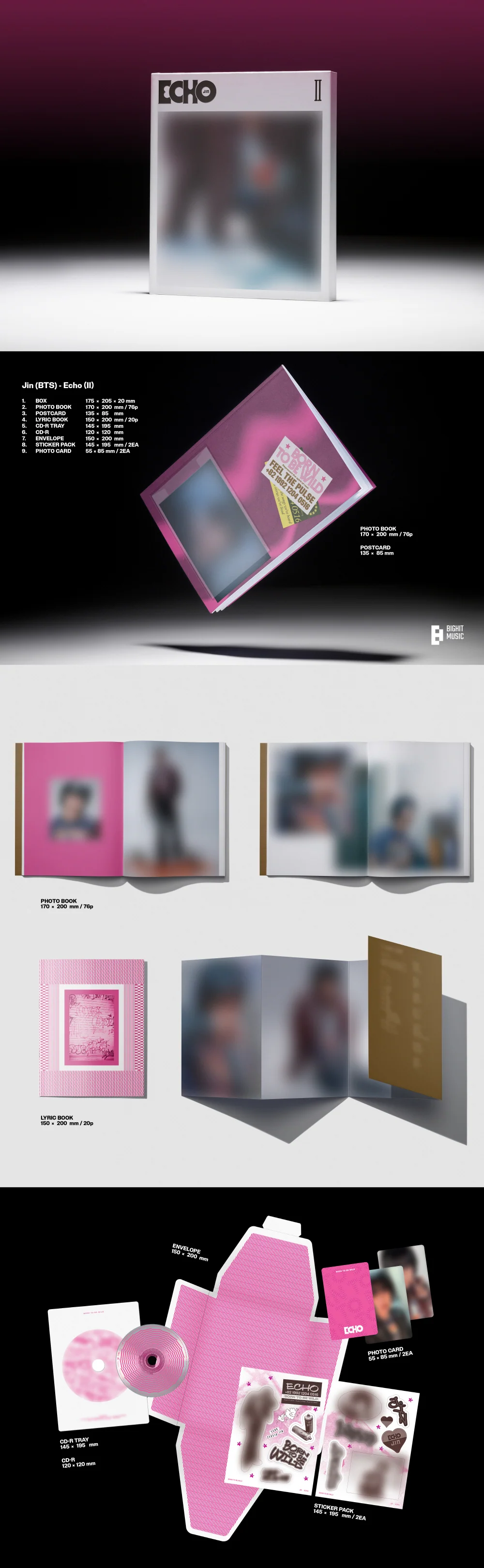 JIN - Echo [Standard 3 versions + Weverse Albums ver SET] 4Album - Image 3