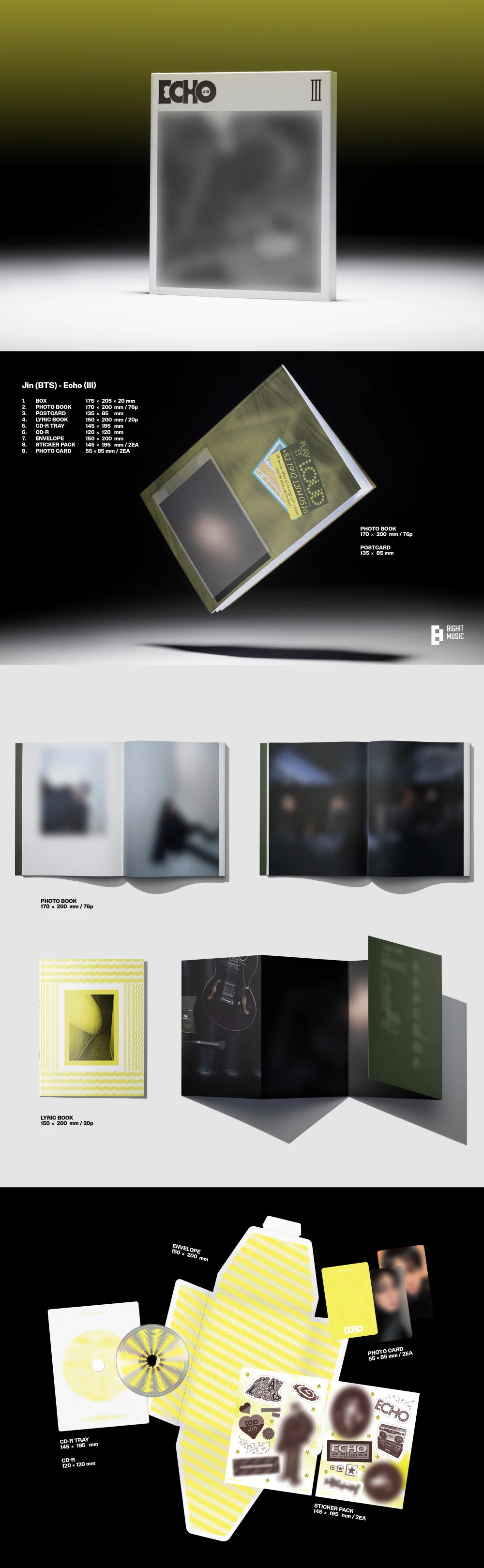 JIN - Echo [Standard 3 versions + Weverse Albums ver SET] 4Album - Image 4