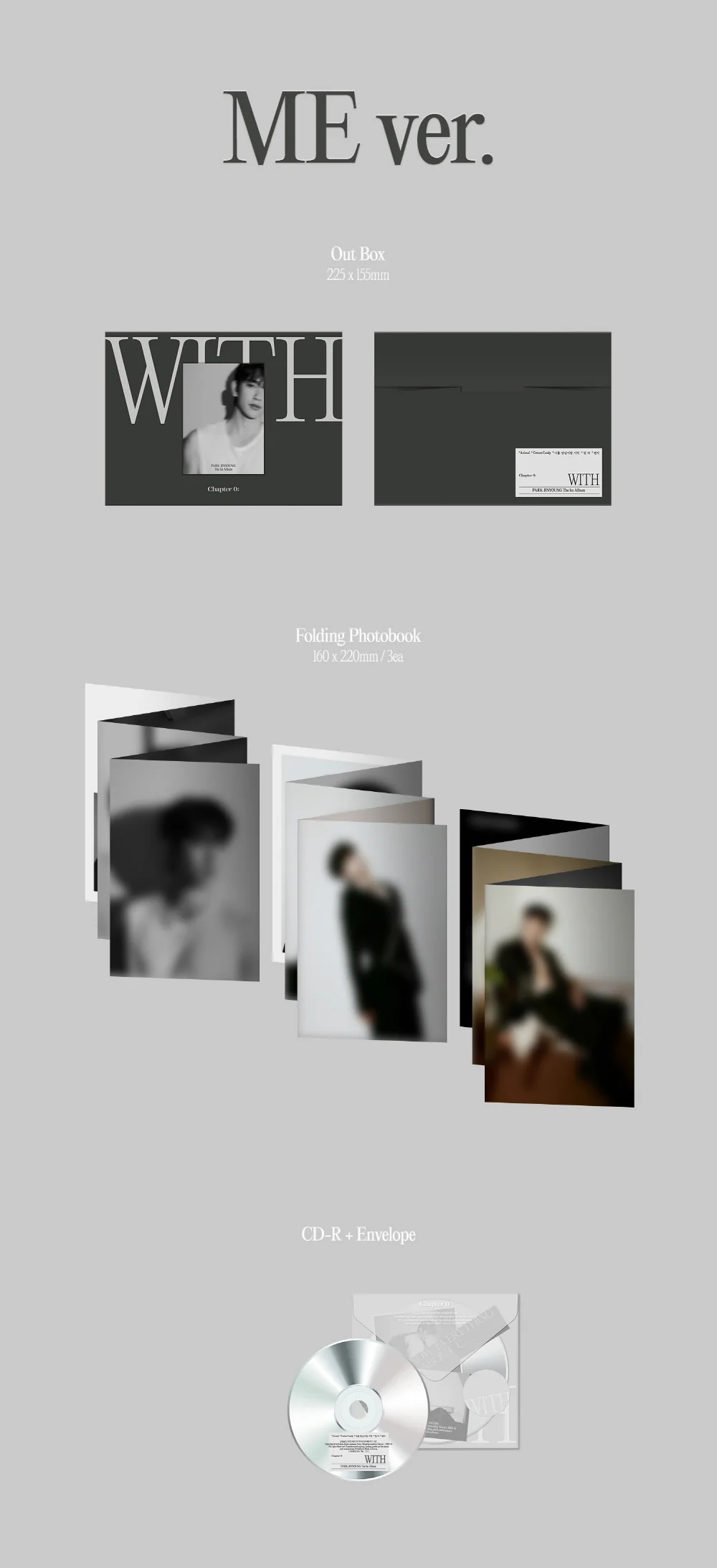 JINYOUNG (GOT7) - The 1st Album Chapter 0: WITH+Folded Poster - Image 5