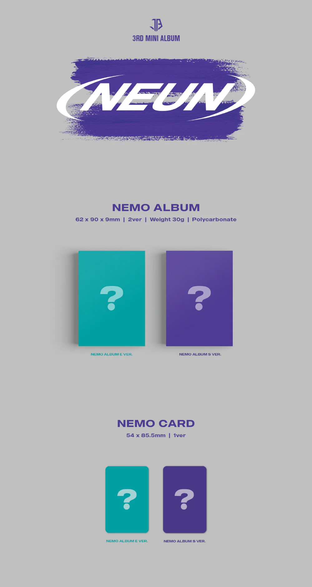 JUST B - 3rd Mini Album = (NEUN) (Nemo Album) - Image 2